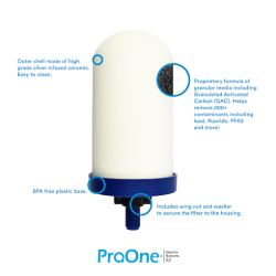 ProOne Water Filters 12L Litres + Robinet + Niveau d'eau Inox. Distributeur Officiel ProOne Water Filter Europe. Belgique.